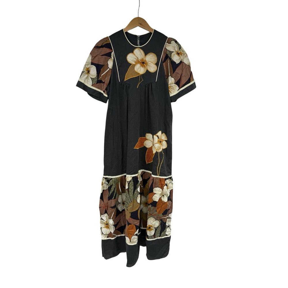 Vintage‎ Liberty House Hawaiian Maxi Dress 60s/70s Floral Vacation Size P/Small